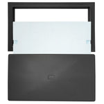 A rectangular frame with insulation and cover