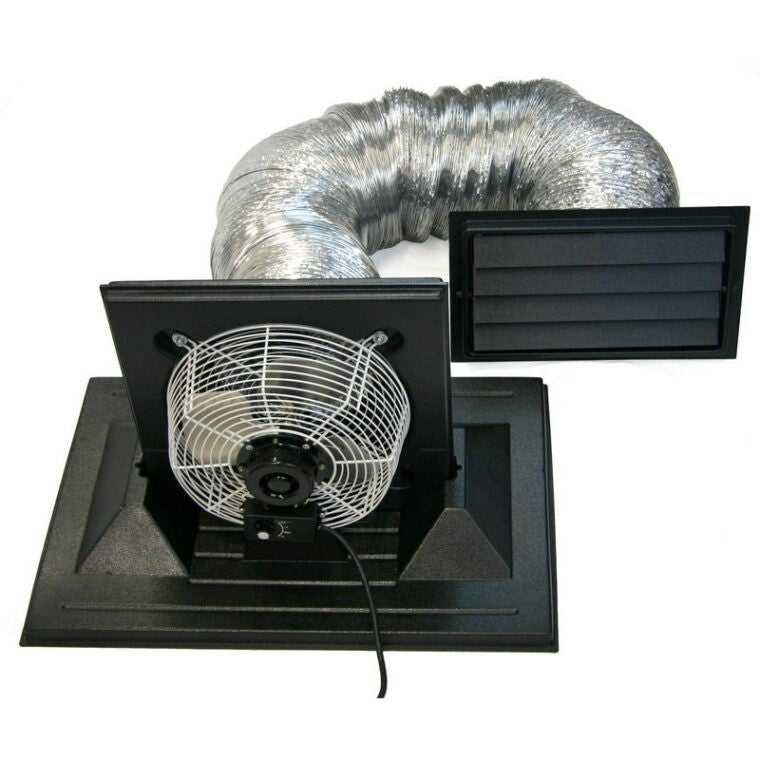 Modular Crawl Space Exhaust Fan System - 1,115 CFM Portable with Duct and Vent