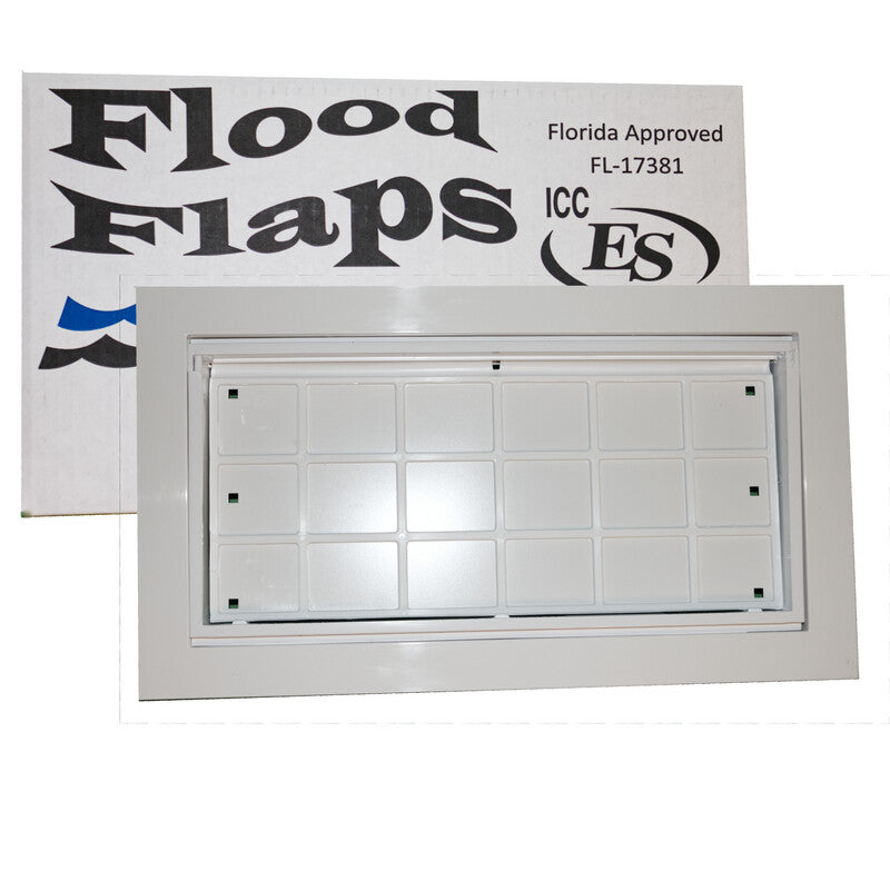 ICC-ES Certified Overhead Garage Door Flood Vent - 2" Low-Profile Design