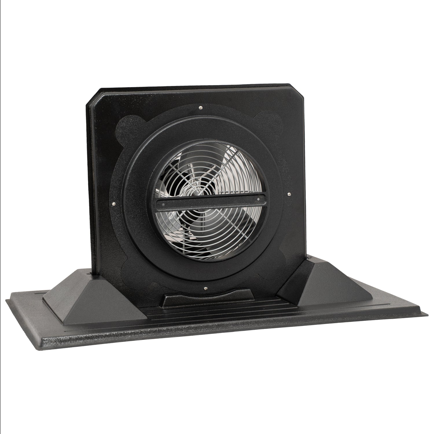 Black exhaust fan on a white background