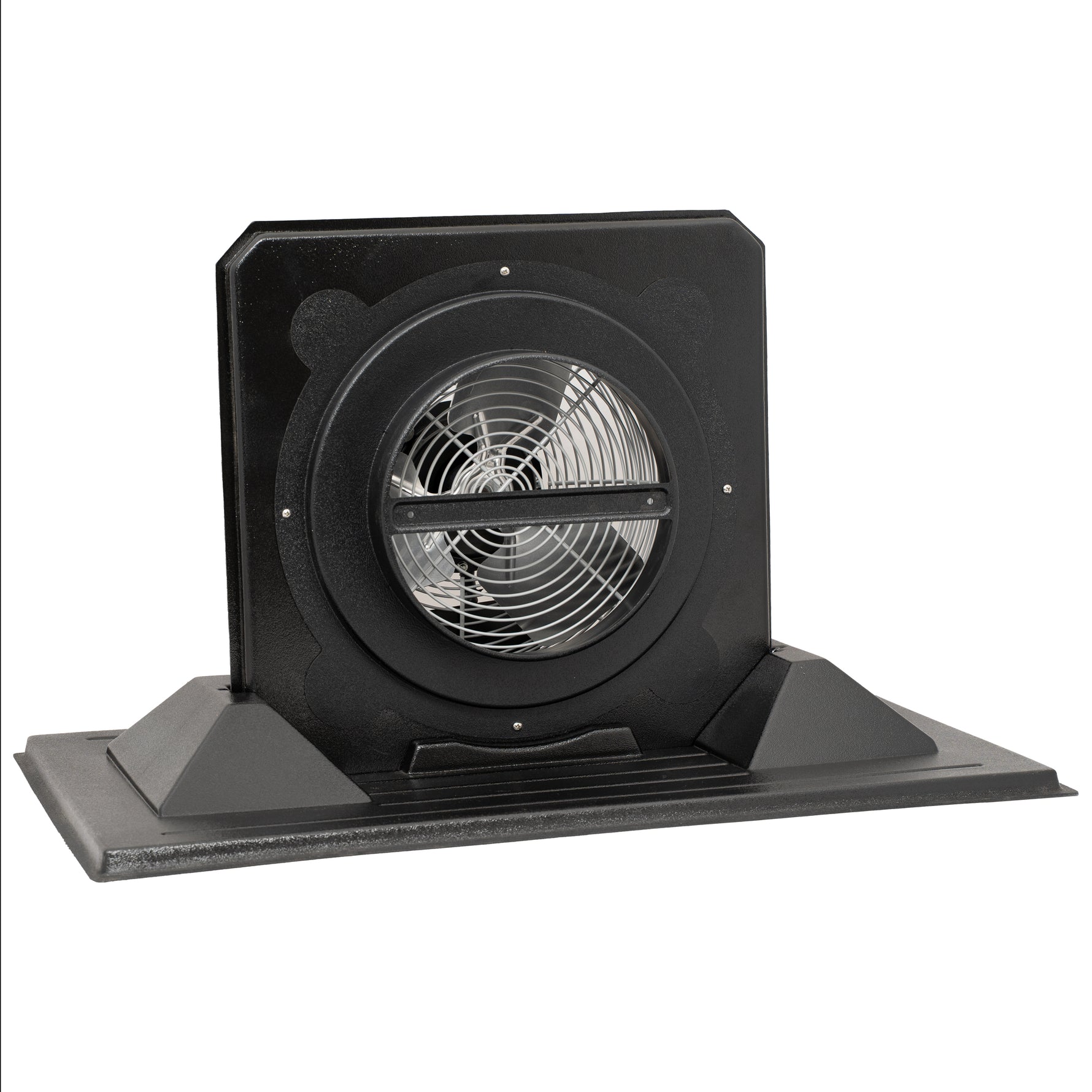 Black exhaust fan on a white background