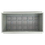 Gray plastic vent reverse side on a white background