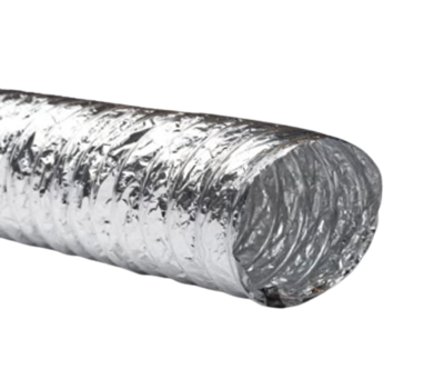 10" × 25' Flexible Air Duct - Non-Insulated HVAC Connector for Crawl Space Ventilation