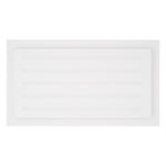 Rectangular white vent cover with a subtle pattern on a white background